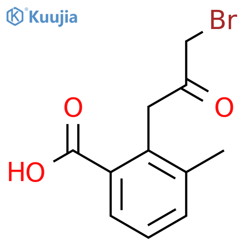 2-(3-Bromo-2-oxopropyl)-3-methylbenzoic acid structure