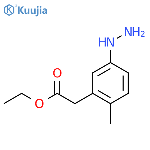Ethyl 5-hydrazinyl-2-methylphenylacetate structure