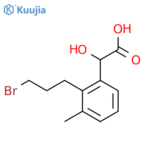 2-(3-Bromopropyl)-3-methylmandelic acid structure