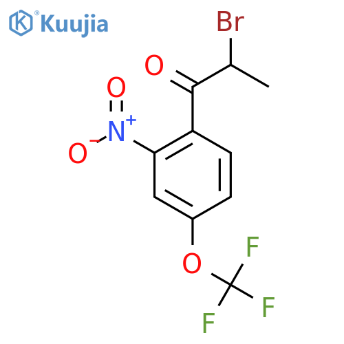 2-Bromo-1-(2-nitro-4-(trifluoromethoxy)phenyl)propan-1-one structure