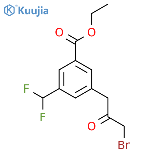 Ethyl 3-(3-bromo-2-oxopropyl)-5-(difluoromethyl)benzoate structure