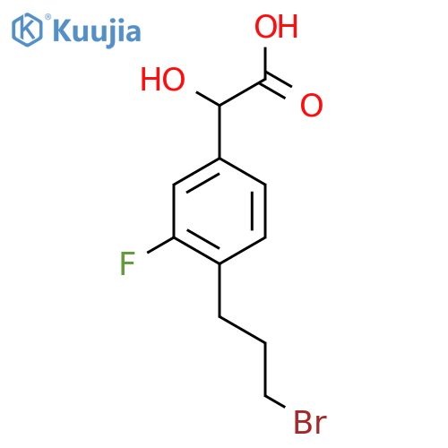 4-(3-Bromopropyl)-3-fluoromandelic acid structure