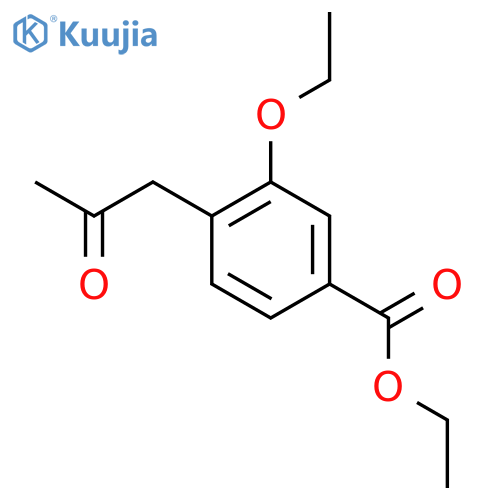 Ethyl 3-ethoxy-4-(2-oxopropyl)benzoate structure
