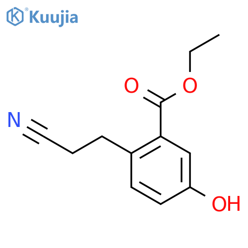 Ethyl 2-(2-cyanoethyl)-5-hydroxybenzoate structure