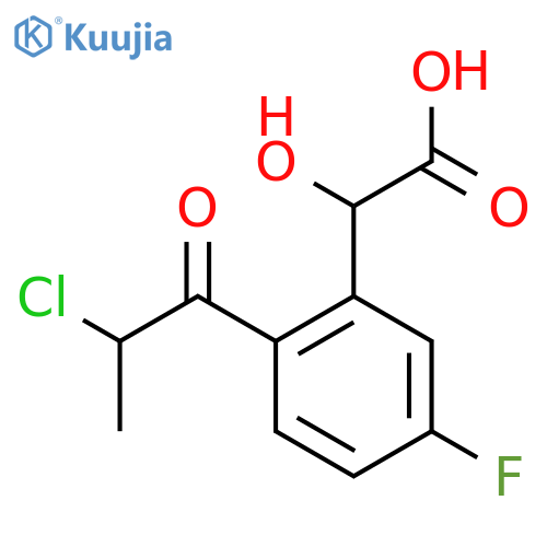 2-(2-Chloropropanoyl)-5-fluoromandelic acid structure