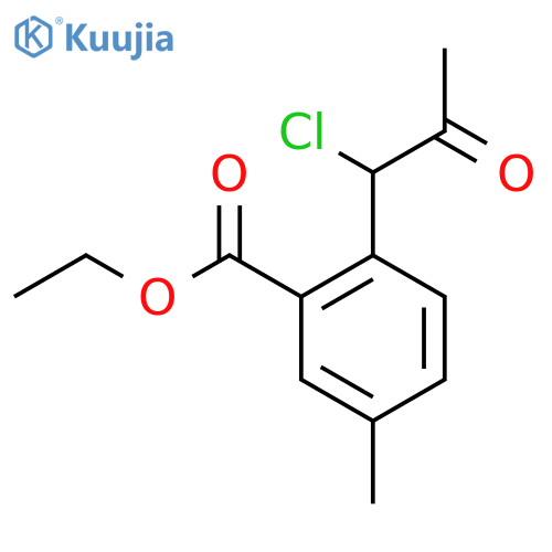 Ethyl 2-(1-chloro-2-oxopropyl)-5-methylbenzoate structure