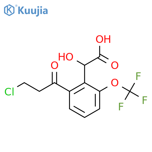 2-(3-Chloropropanoyl)-6-(trifluoromethoxy)mandelic acid structure