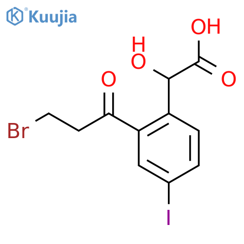 2-(3-Bromopropanoyl)-4-iodomandelic acid structure