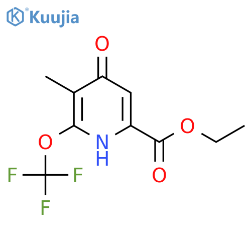 Ethyl 4-hydroxy-3-methyl-2-(trifluoromethoxy)pyridine-6-carboxylate structure