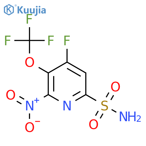 4-Fluoro-2-nitro-3-(trifluoromethoxy)pyridine-6-sulfonamide structure
