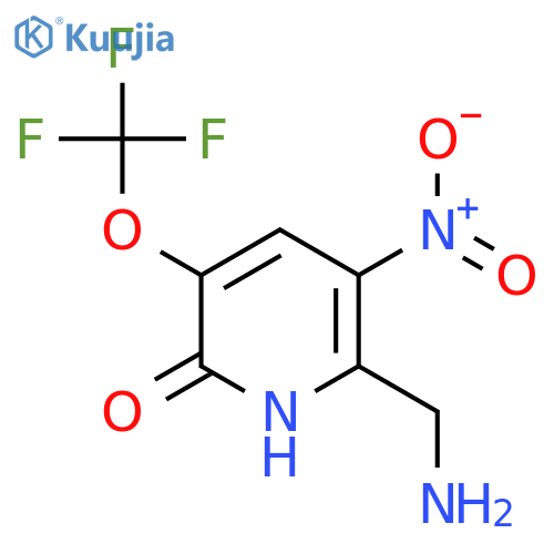 2-(Aminomethyl)-6-hydroxy-3-nitro-5-(trifluoromethoxy)pyridine structure
