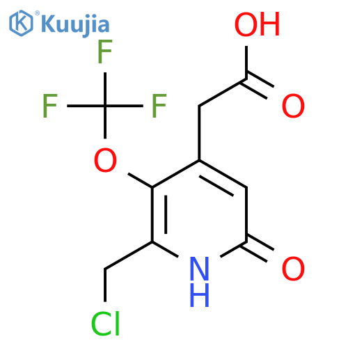 2-(Chloromethyl)-6-hydroxy-3-(trifluoromethoxy)pyridine-4-acetic acid structure