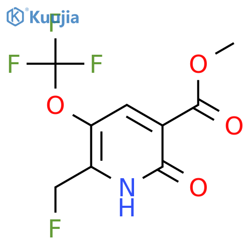 Methyl 2-(fluoromethyl)-6-hydroxy-3-(trifluoromethoxy)pyridine-5-carboxylate structure