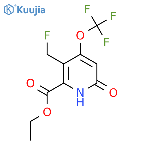 Ethyl 3-(fluoromethyl)-6-hydroxy-4-(trifluoromethoxy)pyridine-2-carboxylate structure