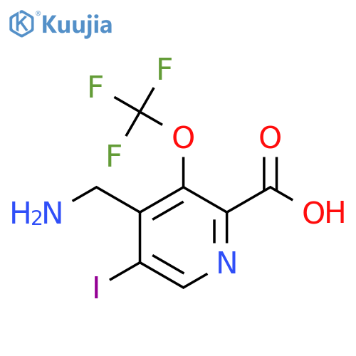 4-(Aminomethyl)-5-iodo-3-(trifluoromethoxy)pyridine-2-carboxylic acid structure