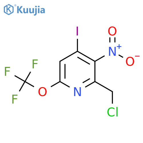 2-(Chloromethyl)-4-iodo-3-nitro-6-(trifluoromethoxy)pyridine structure