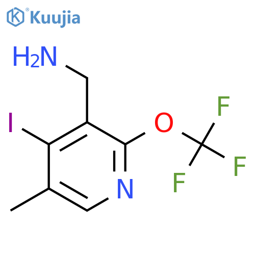 3-(Aminomethyl)-4-iodo-5-methyl-2-(trifluoromethoxy)pyridine structure