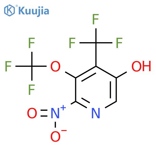 5-Hydroxy-2-nitro-3-(trifluoromethoxy)-4-(trifluoromethyl)pyridine structure