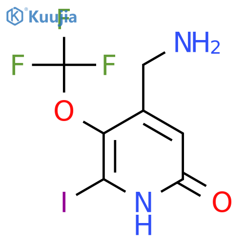 4-(Aminomethyl)-6-hydroxy-2-iodo-3-(trifluoromethoxy)pyridine structure
