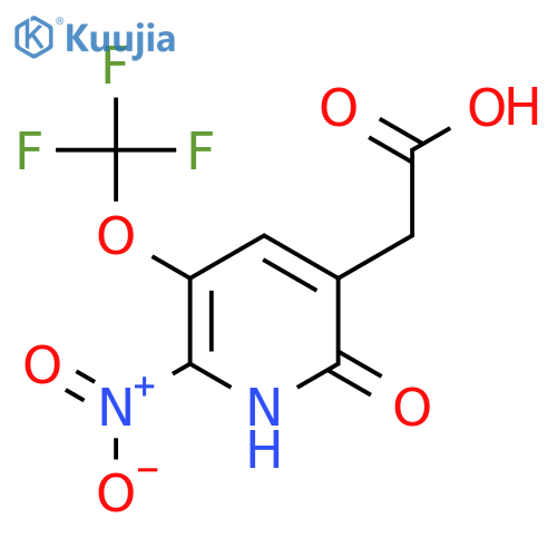 2-Hydroxy-6-nitro-5-(trifluoromethoxy)pyridine-3-acetic acid structure