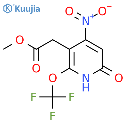 Methyl 6-hydroxy-4-nitro-2-(trifluoromethoxy)pyridine-3-acetate structure