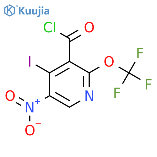 4-Iodo-5-nitro-2-(trifluoromethoxy)pyridine-3-carbonyl chloride structure