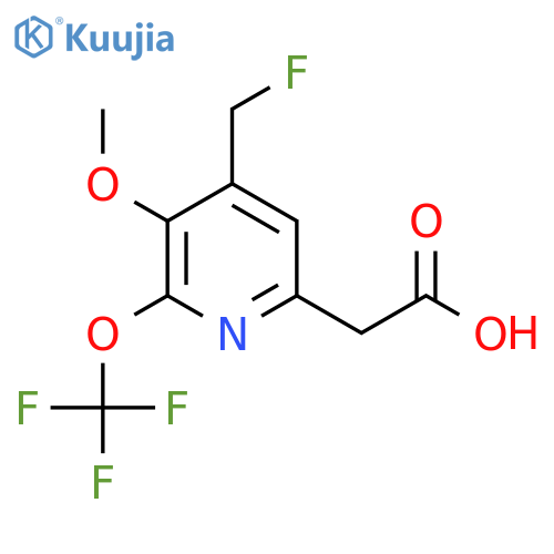 4-(Fluoromethyl)-3-methoxy-2-(trifluoromethoxy)pyridine-6-acetic acid structure