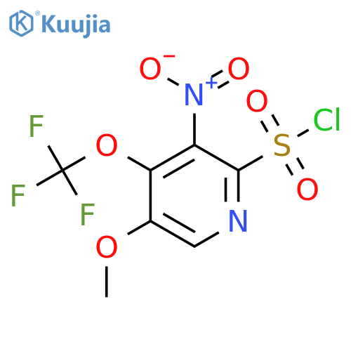 5-Methoxy-3-nitro-4-(trifluoromethoxy)pyridine-2-sulfonyl chloride structure