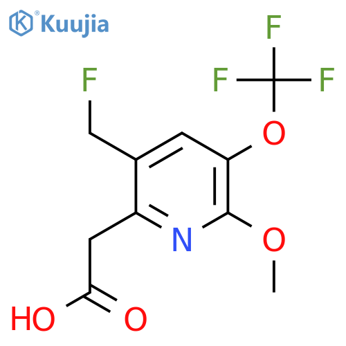 5-(Fluoromethyl)-2-methoxy-3-(trifluoromethoxy)pyridine-6-acetic acid structure