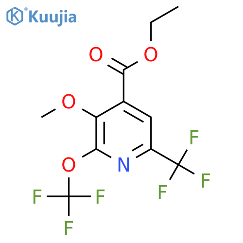 Ethyl 3-methoxy-2-(trifluoromethoxy)-6-(trifluoromethyl)pyridine-4-carboxylate structure