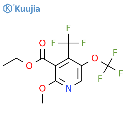 Ethyl 2-methoxy-5-(trifluoromethoxy)-4-(trifluoromethyl)pyridine-3-carboxylate structure
