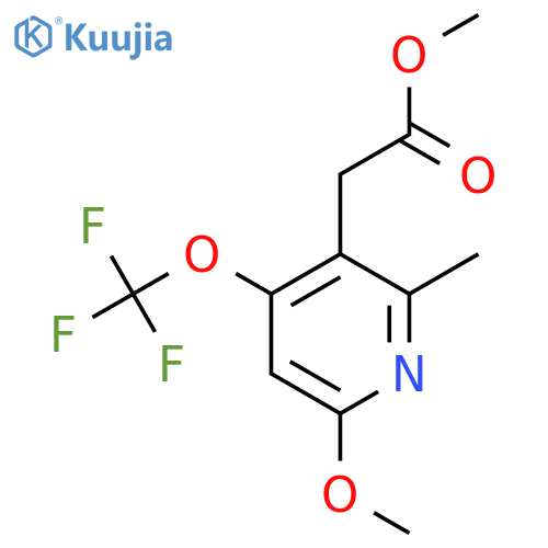 Methyl 6-methoxy-2-methyl-4-(trifluoromethoxy)pyridine-3-acetate structure