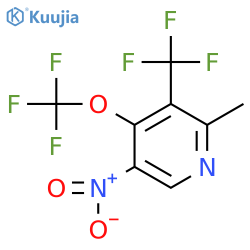 2-Methyl-5-nitro-4-(trifluoromethoxy)-3-(trifluoromethyl)pyridine structure