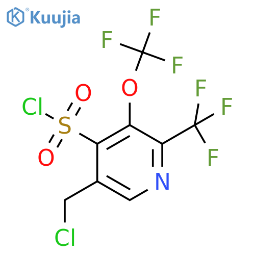 5-(Chloromethyl)-3-(trifluoromethoxy)-2-(trifluoromethyl)pyridine-4-sulfonyl chloride structure