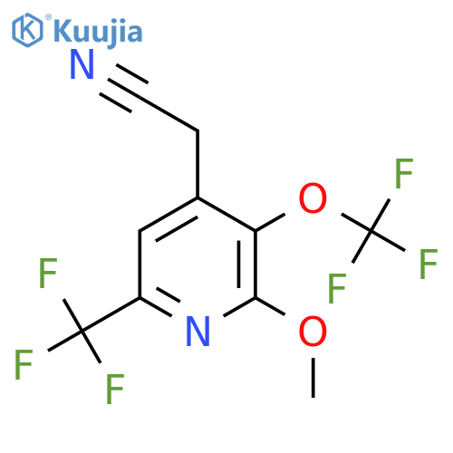 2-Methoxy-3-(trifluoromethoxy)-6-(trifluoromethyl)pyridine-4-acetonitrile structure