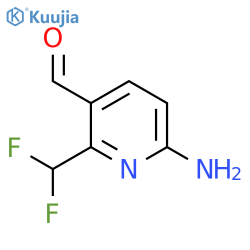 6-Amino-2-(difluoromethyl)pyridine-3-carboxaldehyde structure
