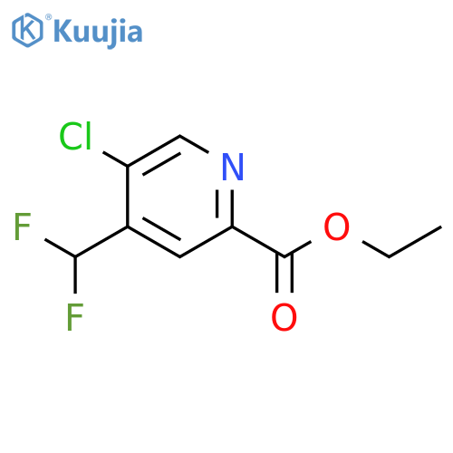 Ethyl 5-chloro-4-(difluoromethyl)pyridine-2-carboxylate structure