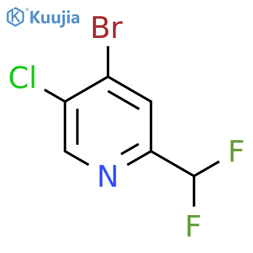 4-Bromo-5-chloro-2-(difluoromethyl)pyridine structure