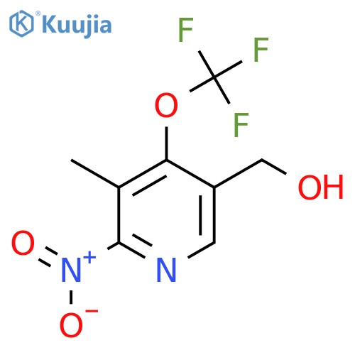 3-Methyl-2-nitro-4-(trifluoromethoxy)pyridine-5-methanol structure