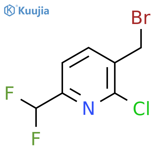 3-(Bromomethyl)-2-chloro-6-(difluoromethyl)pyridine structure
