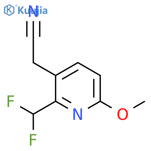 2-(Difluoromethyl)-6-methoxypyridine-3-acetonitrile structure