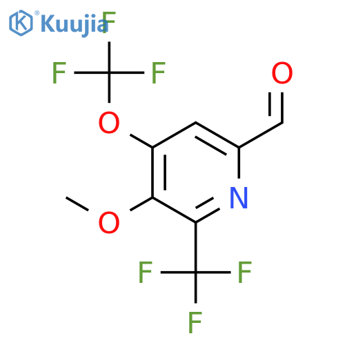 3-Methoxy-4-(trifluoromethoxy)-2-(trifluoromethyl)pyridine-6-carboxaldehyde structure