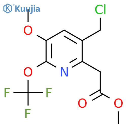 Methyl 3-(chloromethyl)-5-methoxy-6-(trifluoromethoxy)pyridine-2-acetate structure