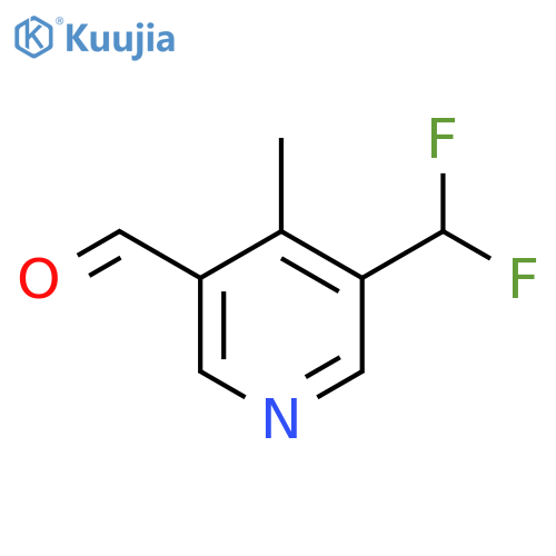 3-(Difluoromethyl)-4-methylpyridine-5-carboxaldehyde structure