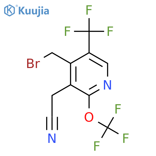 4-(Bromomethyl)-2-(trifluoromethoxy)-5-(trifluoromethyl)pyridine-3-acetonitrile structure