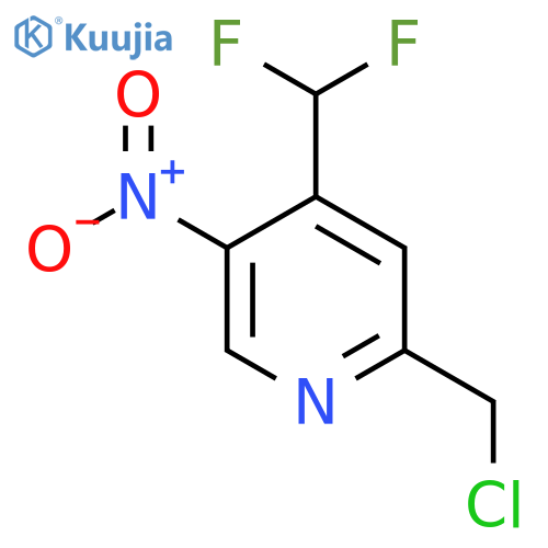 2-(Chloromethyl)-4-(difluoromethyl)-5-nitropyridine structure