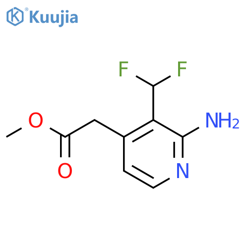 Methyl 2-amino-3-(difluoromethyl)pyridine-4-acetate structure