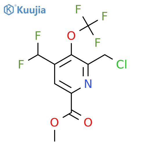 Methyl 2-(chloromethyl)-4-(difluoromethyl)-3-(trifluoromethoxy)pyridine-6-carboxylate structure
