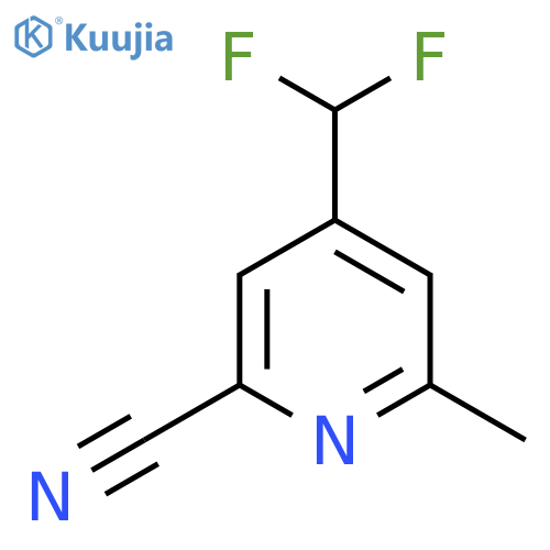 2-Cyano-4-(difluoromethyl)-6-methylpyridine structure