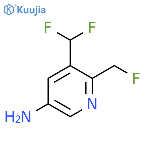 5-Amino-3-(difluoromethyl)-2-(fluoromethyl)pyridine structure